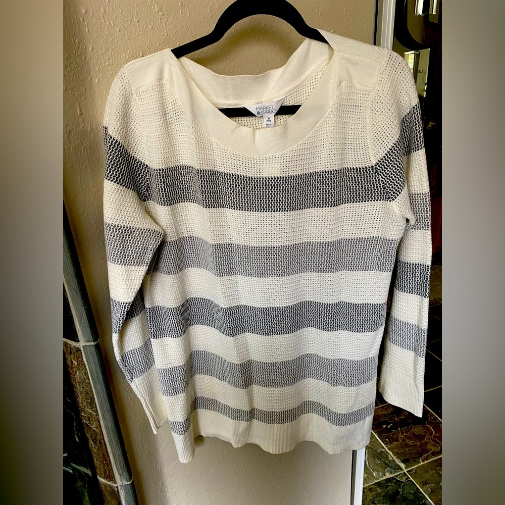 Waffles Stripe pullover BNWT Market & Spruce Petite